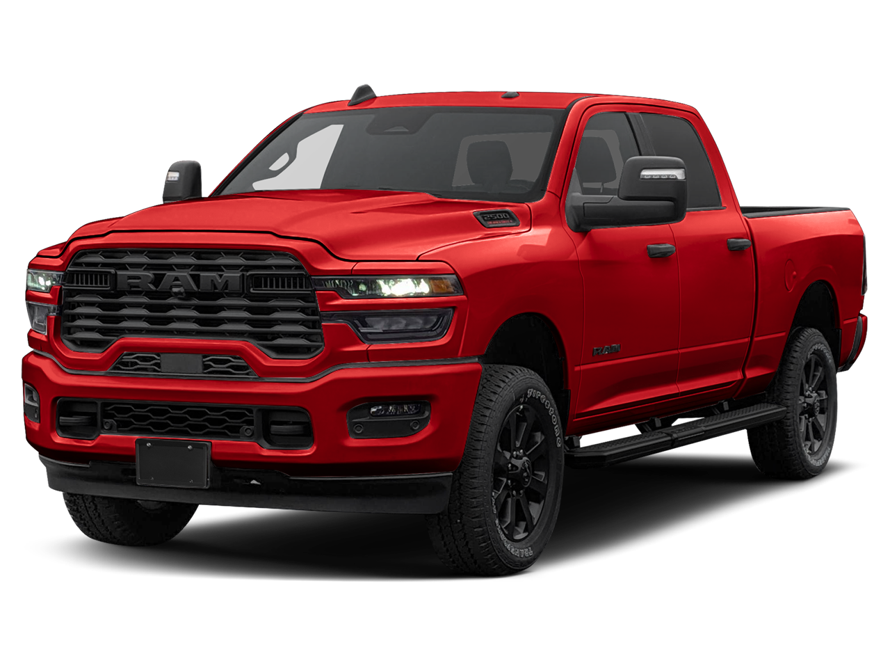 2026 RAM 2500 Big Horn in Flame Red Clearcoat — front three-quarter view