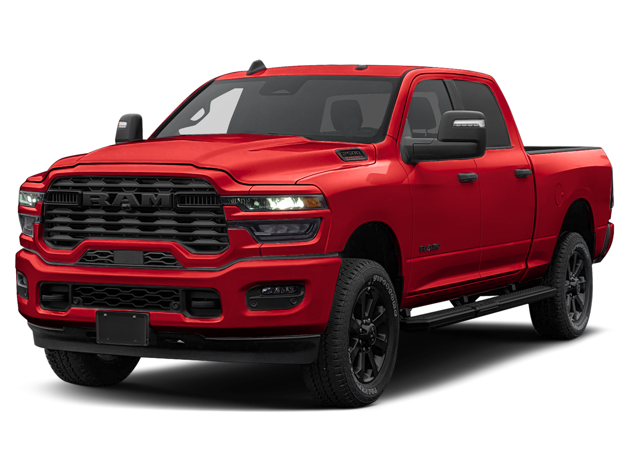 2026 RAM 2500 Big Horn in Molten Red Pearlcoat — front three-quarter view